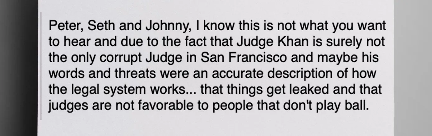 An excerpt from Norman’s email to his then legal counsel - The Daily Muck