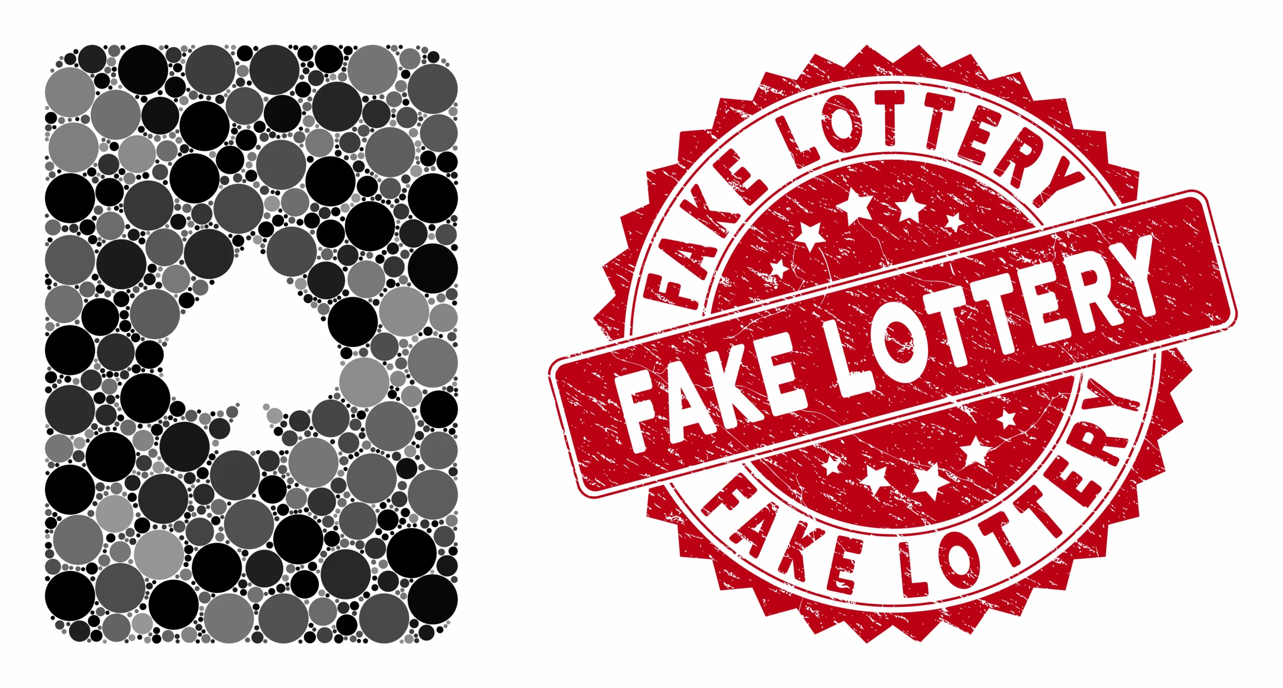 A_Red_Logo_Reads_Fake_Lottery_Representing_a_Lottery_Scam_Morice_Brown_Perpetrated_Against_an_Elderly_Victim