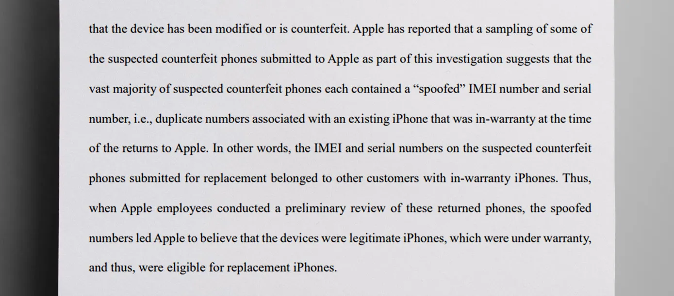 Apple employees replaced counterfeit phones supplied by Haotian Sun and Pengfei Xue with real ones - The Daily Muck
