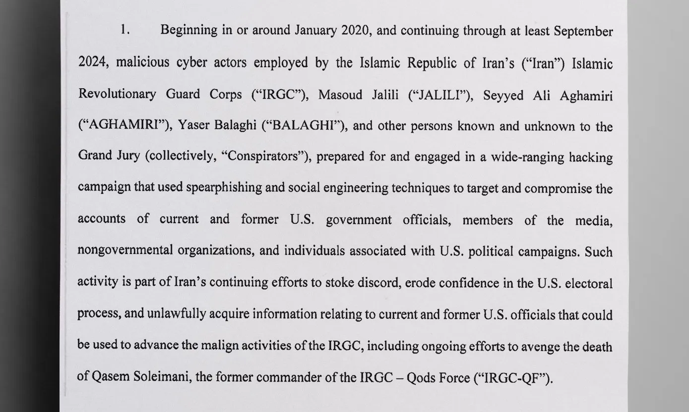 Feds have charged Masoud Jalili, Seyyed Alu Aghamiri and Yaser Balaghi in connection with allegedly hacking U.S. - The Daily Muck