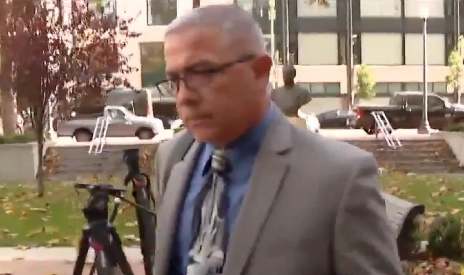 Former FCI Dublin Ray Garcia leaves a courthouse during a trial in which he was convicted of sexually abusing inmates - The Daily Muck