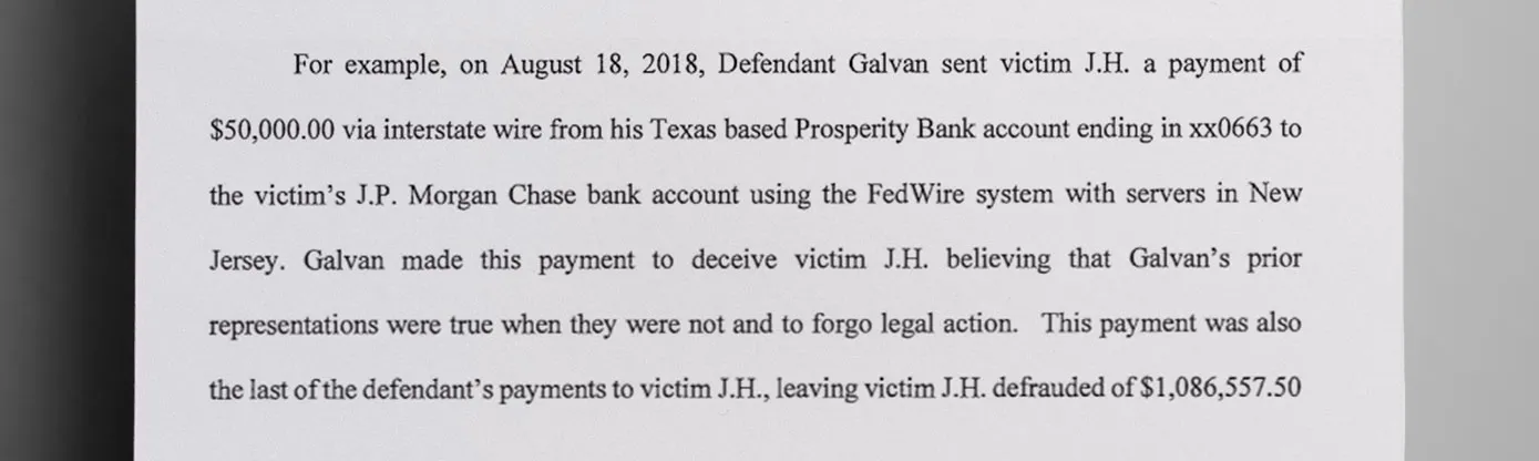 Galvan paid some investors some money back, so they wouldn’t pursue legal remedies against him - The Daily Muck