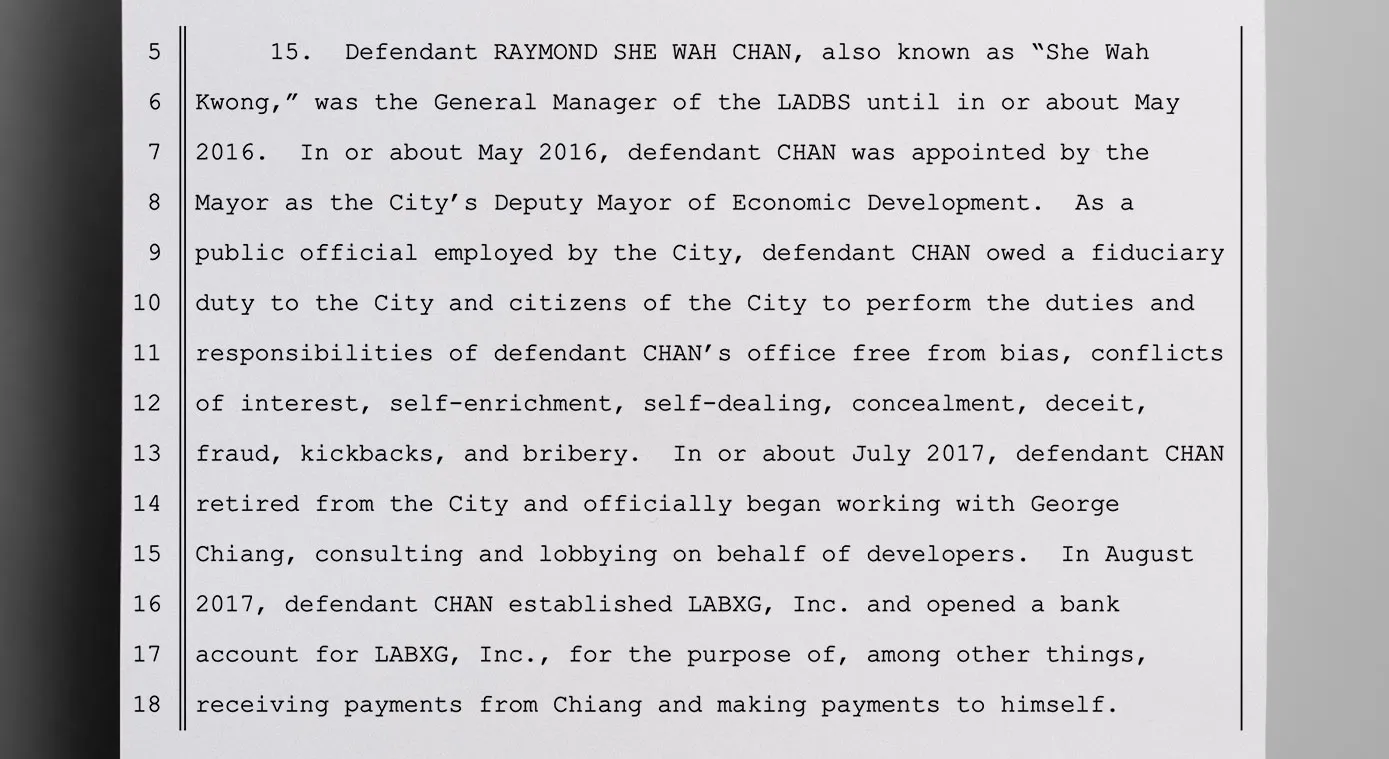 Law enforcement officials accused former Deputy Mayor Raymond Chan of illegal lobbying activities after retirement and being involved in a pay-for-play scam - The Daily Muck