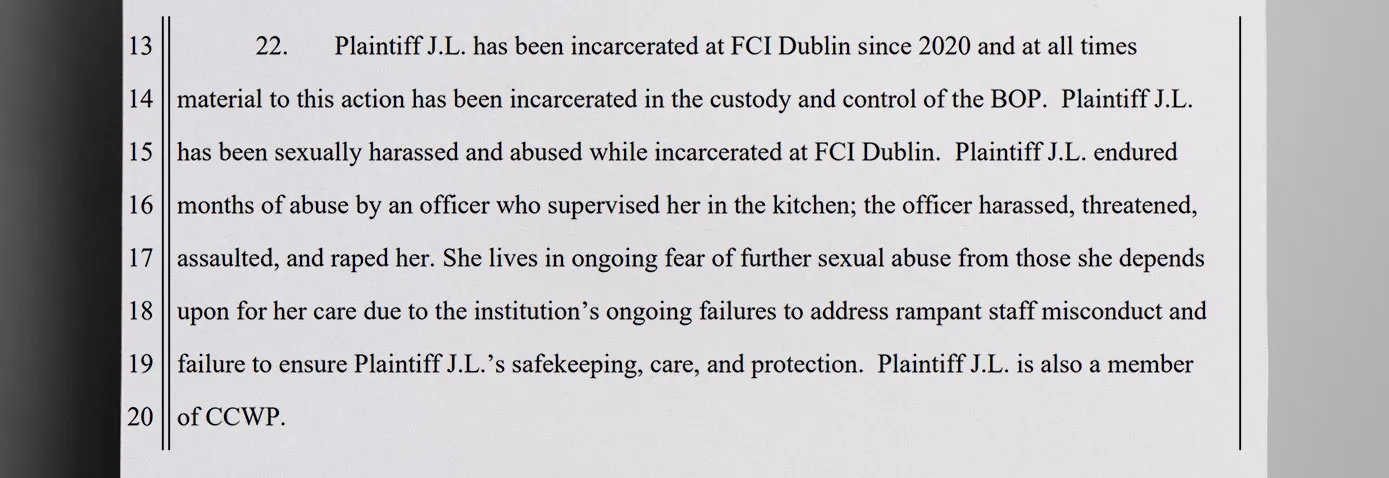 The allegations against FCI Dublin staff are a harrowing read with eight inmates alleging rape and other sexual abuse - The Daily Muck