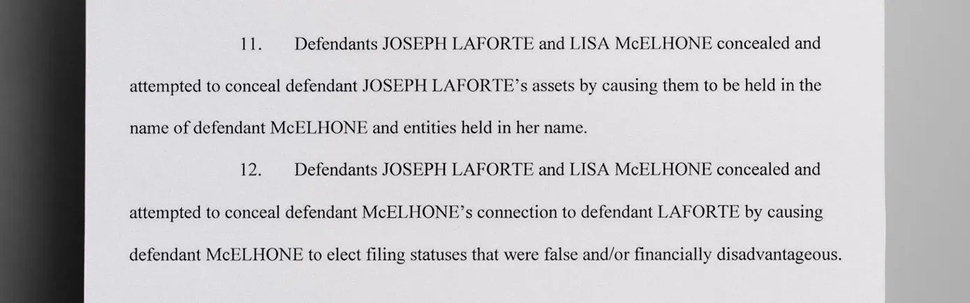 The charges in the superseding indictment included allegations that Joseph LaForte hit assets - The Daily Muck