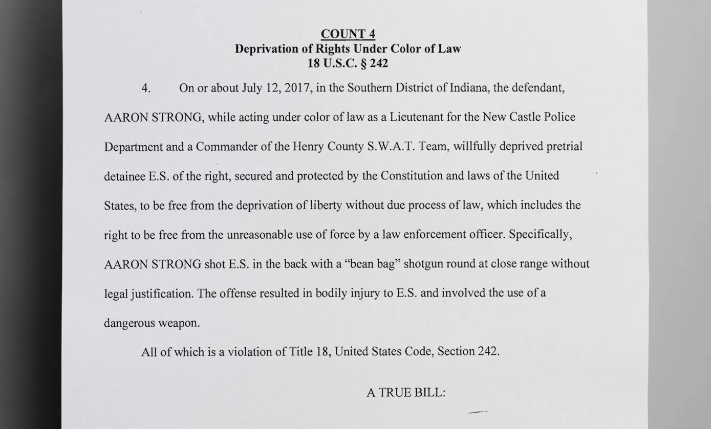 The feds indicted former cop Aaron Jason Strong on four counts related to accusations of police brutality - The Daily Muck