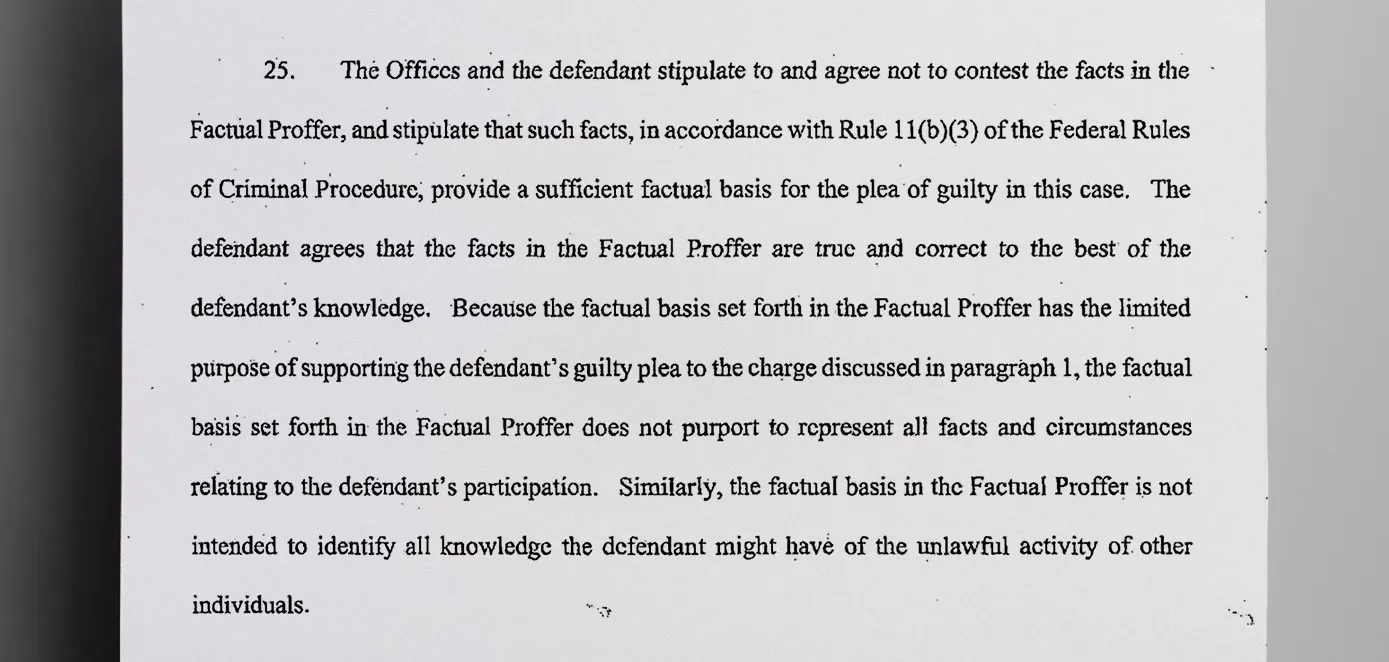 In his signed plea agreement defendant John Polit agreed not to contest the accusations in the factual proffer