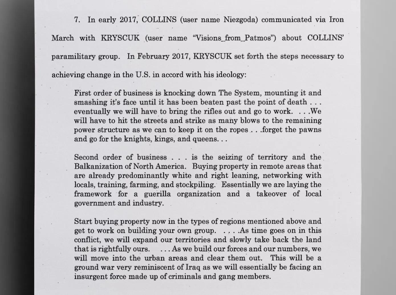 Paul Kryscuk urged group members to buy land in rural areas that were “predominately white and right-leaning” - The Daily Muck