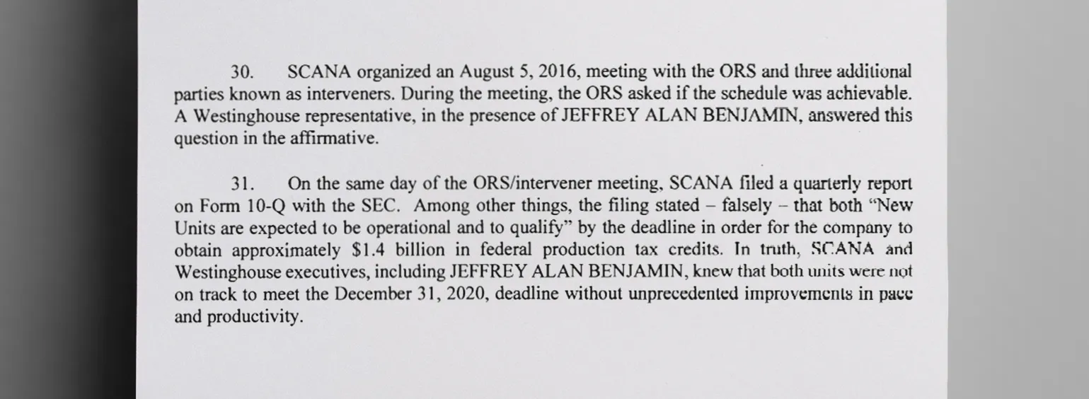 Prosecutors made the case that Benjamin knew the project would not be completed on time and would, therefore, not qualify for tax credits needed to fund its completion