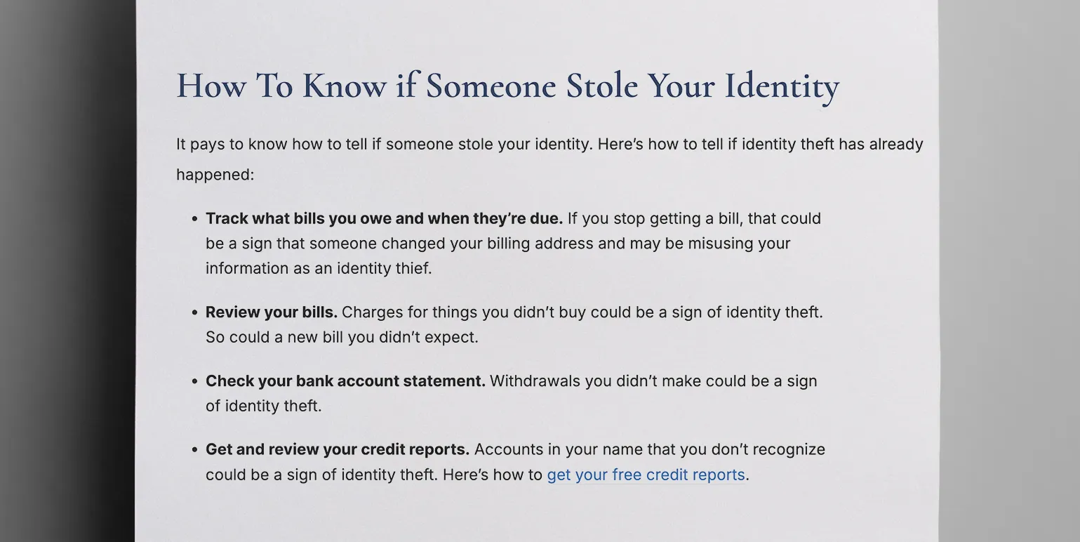 Protecting yourself from identity theft is important, but you should also constantly monitor four key things