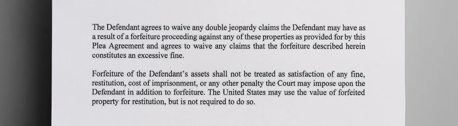 Heilman_agreed_to_forfeit_assets_to_satisfy_repayment_of_$1.5_million