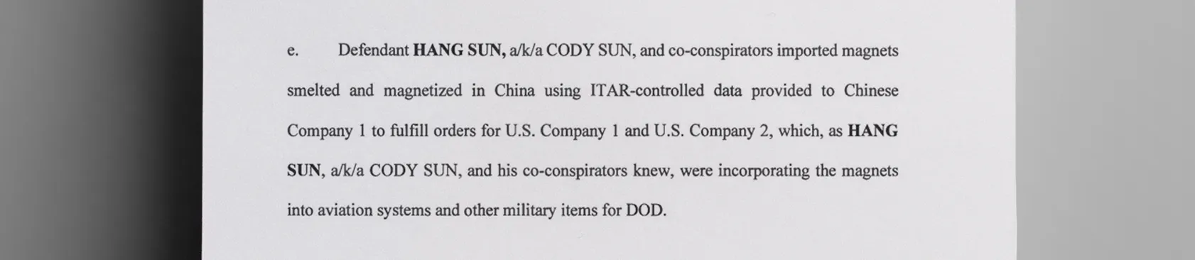 Sun_allegedly_sent_controlled_data_to_China_to_fulfill_orders_for_US_defense_contractors