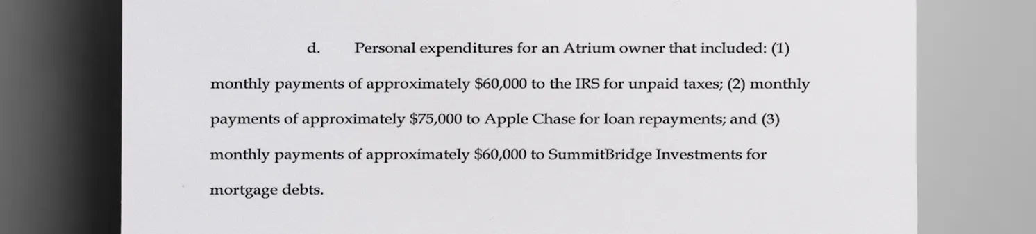 Atrium_owners_used_funds_received_on_personal_expenses_including_unpaid_taxes_and_loan_repayments