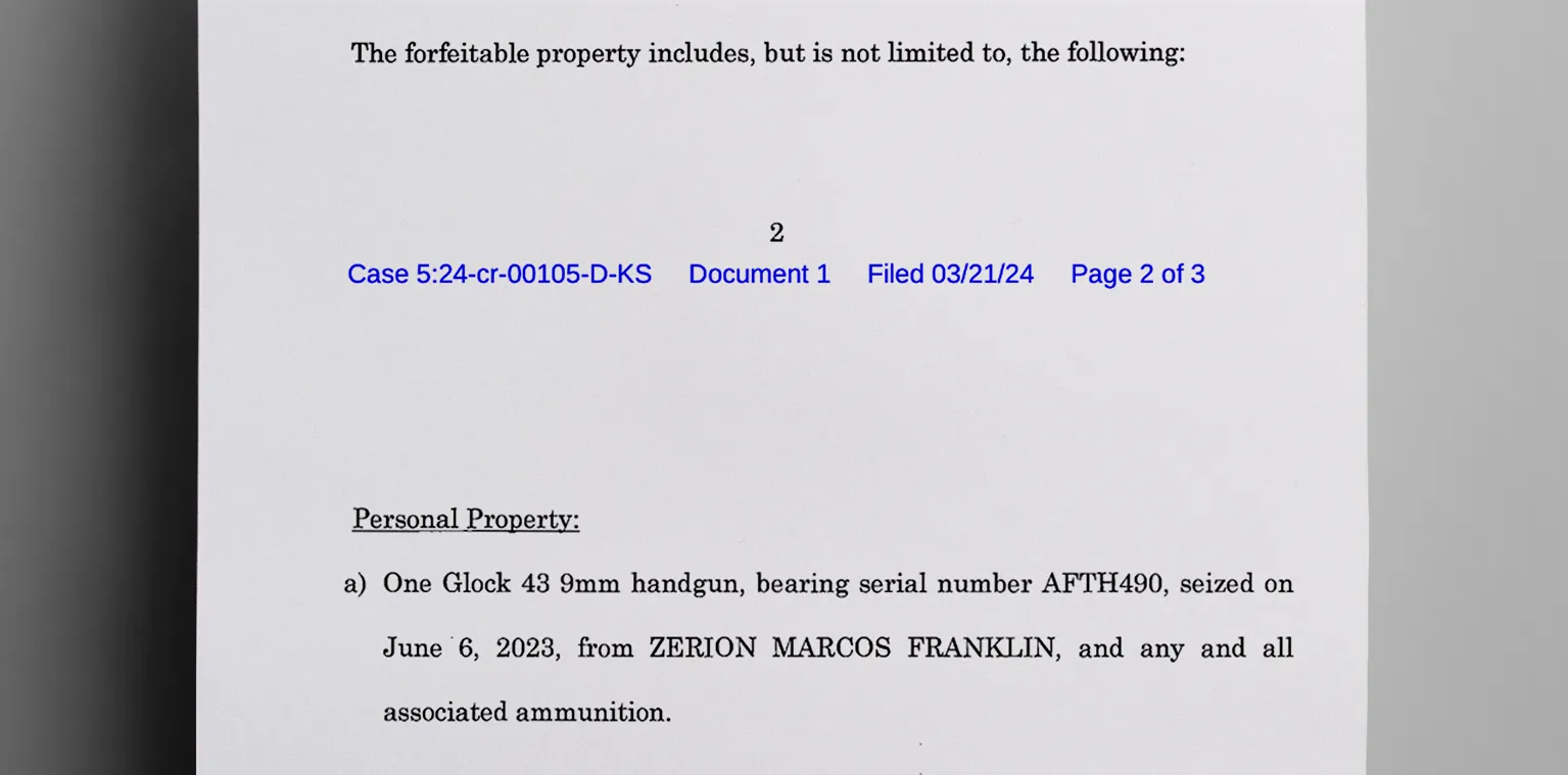 Cops_seized_Franklins_9mm_Glock_pistol_which_they_confiscated_during_the_traffic_stop