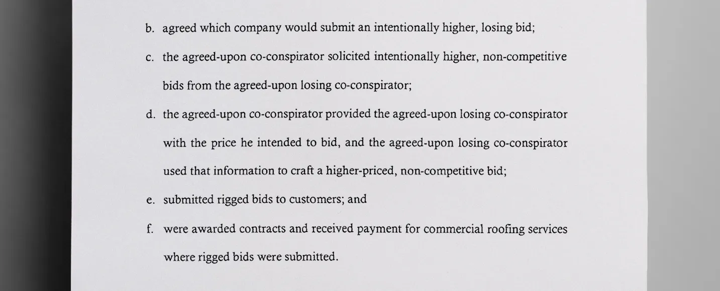 In_his_plea_agreement_Bailey_admitted_to_his_role_in_the_bid-rigging_scheme_collaborating_with_others_to_submit_falsely_high_bids
