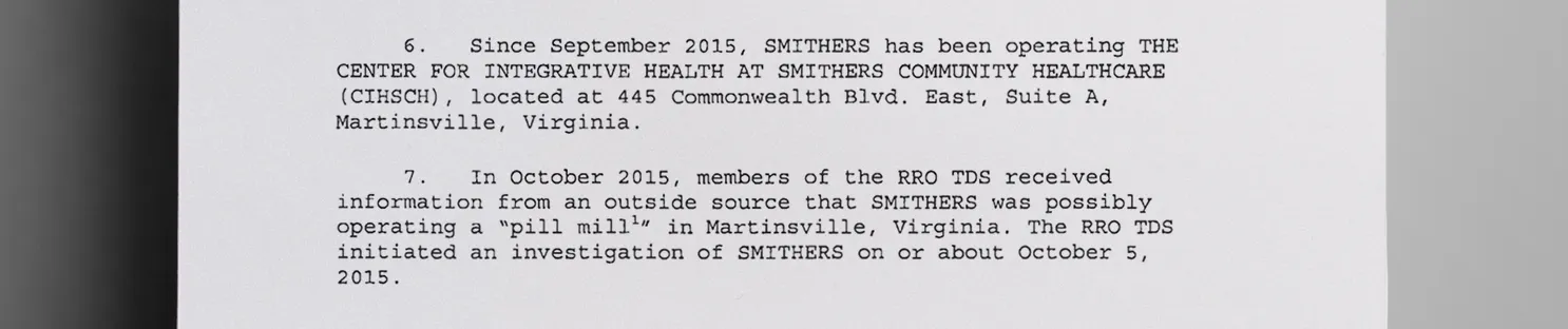 olice_investigated_Smithers_and_his_practice_after_receiving_a_tip_that_he_was_operating_a_pill_mill